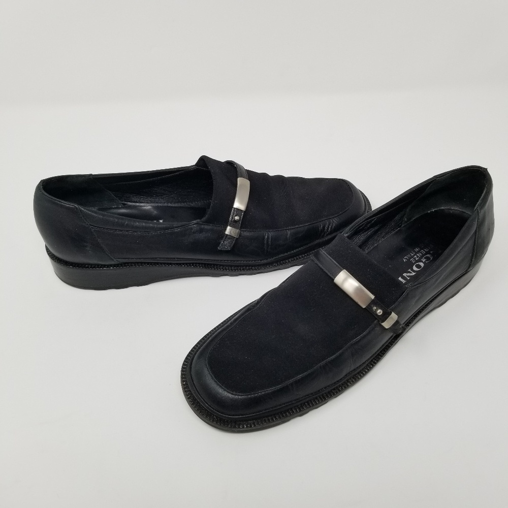 Vintage Rangoni Firenze Black 6 1/2 AA Loafers Flats